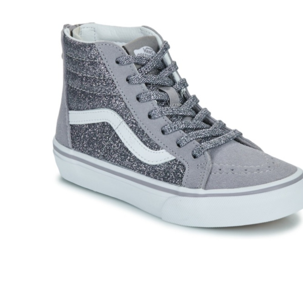 VANS SK8-Hi Zip Girls Grey / Glitter size 1.5